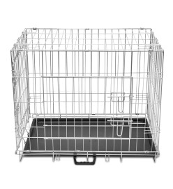 Cage métallique et pliable pour chiens M