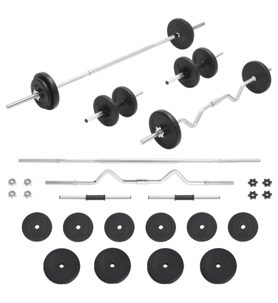 Ensemble d'haltères et de barres 30 kg