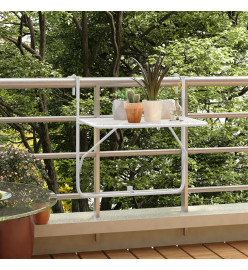Table de balcon Blanc 60x40 cm Acier