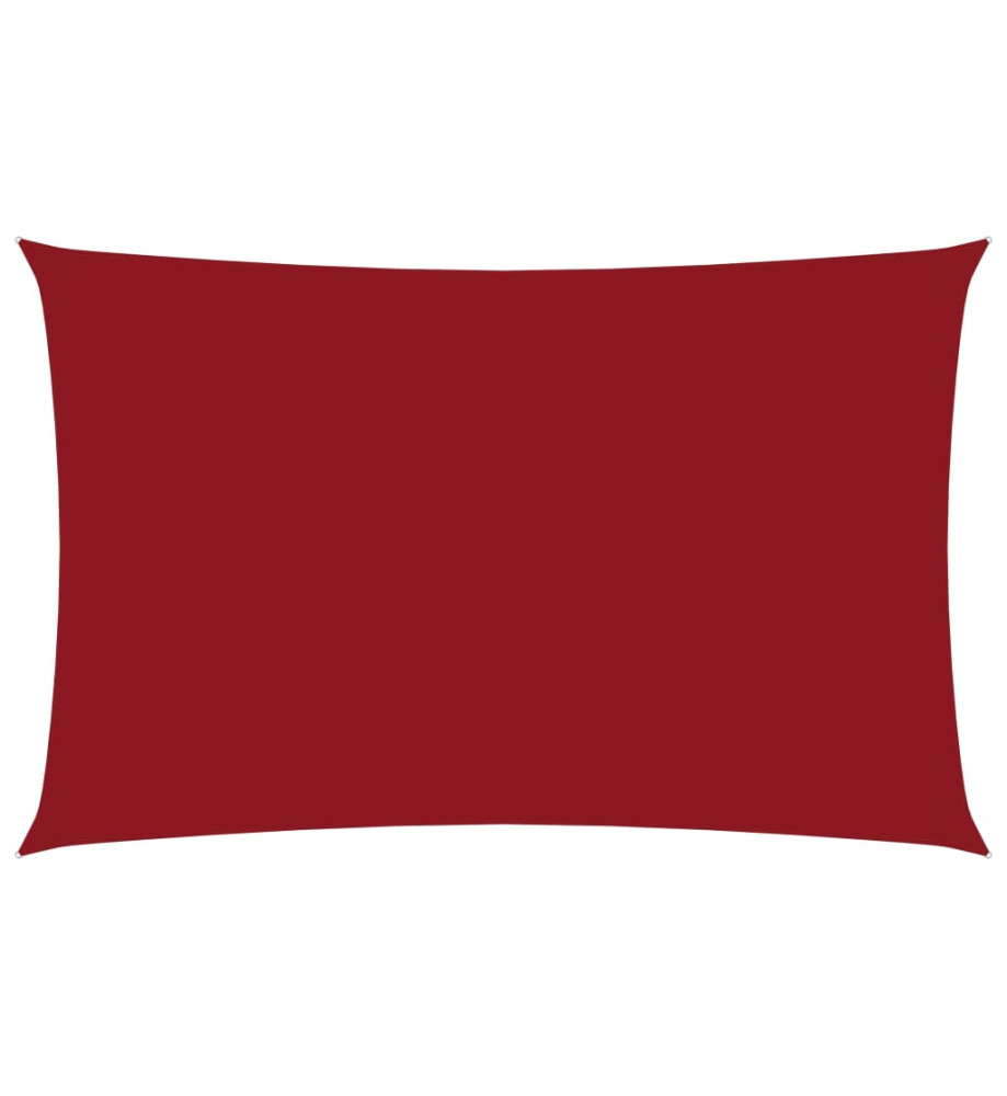 Voile de parasol Tissu Oxford rectangulaire 2x4,5 m Rouge