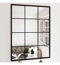 Miroirs muraux 2 pcs noir 80x60 cm métal