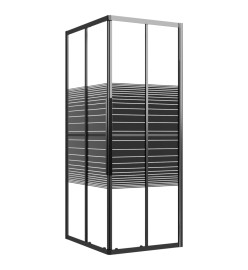 Cabine de douche à rayures ESG 90x70x180 cm Noir