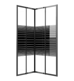 Cabine de douche à rayures ESG 90x70x180 cm Noir
