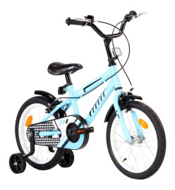 Vélo pour enfants 16 pouces Noir et bleu