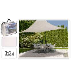 ProGarden Toile d'ombrage 3x3 m crème carré