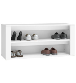 Étagère à chaussures Blanc 100x35x45 cm Bois d'ingénierie