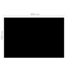 Film solaire de piscine PE rectangulaire flottant 6x4 m Noir