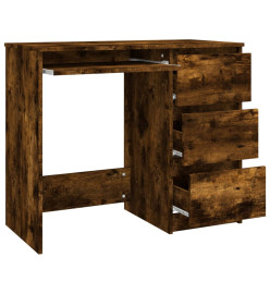 Bureau Chêne fumé 90x45x76 cm Bois d'ingénierie