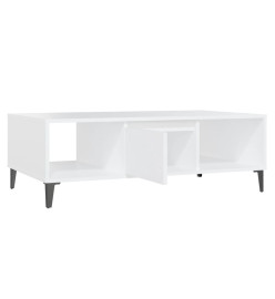 Table basse Blanc 103,5x60x35 cm Aggloméré