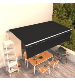 Auvent automatique rétractable avec store 6x3 m Anthracite