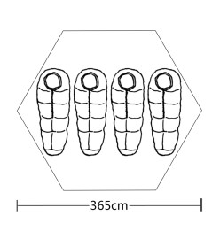 Tente pour 4 personnes Gris