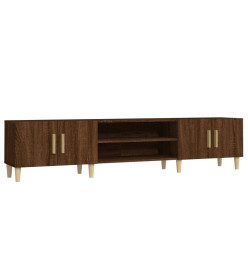 Meuble TV chêne marron 180x31,5x40 cm bois d'ingénierie