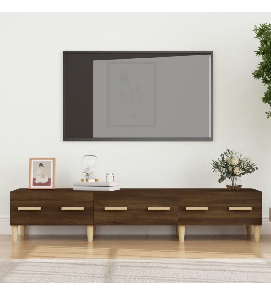 Meuble TV Chêne marron 150x34,5x30 cm Bois d'ingénierie