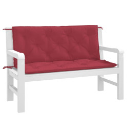 Coussins de banc de jardin 2 pcs rouge bordeaux tissu Oxford