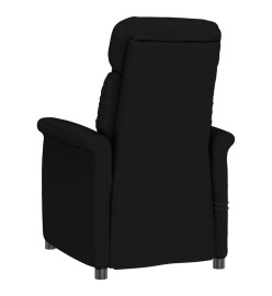 Fauteuil électrique de massage Noir Similicuir daim