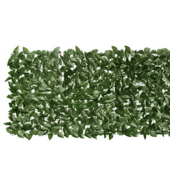 Écran de balcon avec feuilles vert foncé 500x75 cm