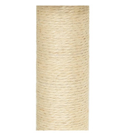 Arbre à chat avec griffoirs en sisal Crème 71 cm