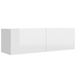 Meubles TV 4 pcs Blanc brillant 100x30x30 cm Aggloméré