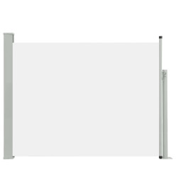 Auvent latéral rétractable de patio 140x500 cm Crème