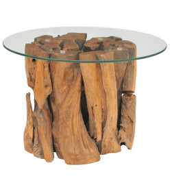 Table basse Bois flottant de teck massif 60 cm