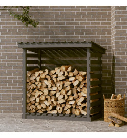 Support pour bois de chauffage Gris 108x73x108 cm Bois de pin