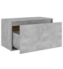 Banc d'entrée 80x40x45 cm Gris béton Aggloméré