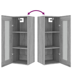 Armoire murale suspendue Sonoma gris 34,5x34x90 cm