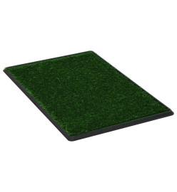 Tapis pour animaux 2 pcs avec plateau et gazon artificiel Vert