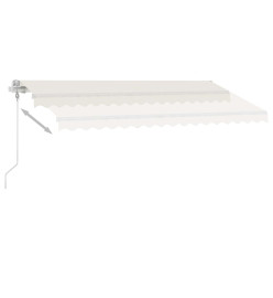 Auvent automatique avec capteur de vent et LED 450x350 cm Crème