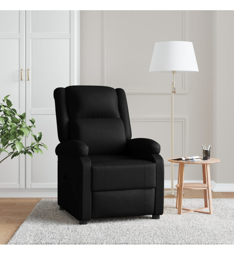 Fauteuil inclinable Noir Similicuir