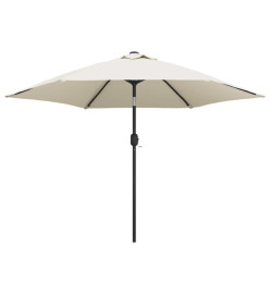 Parasol cantilever à LED 3 m blanc sable