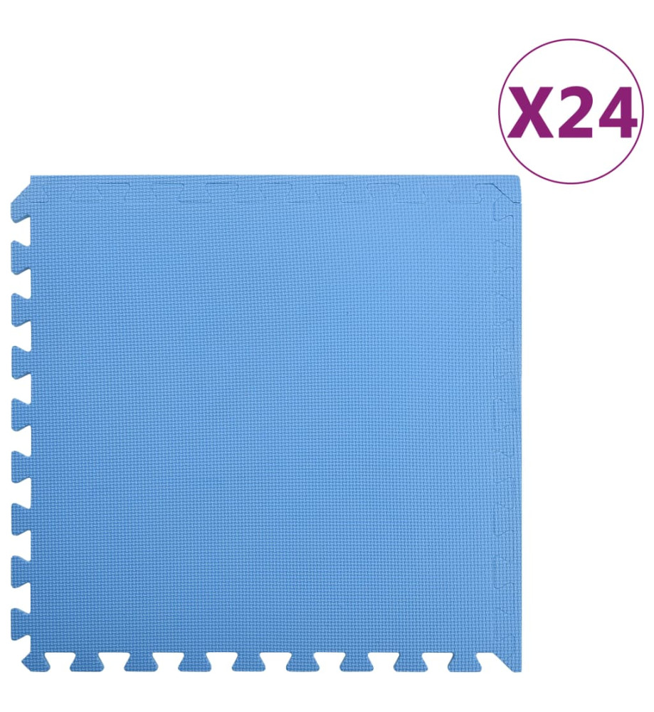 Tapis de sol 24 pcs 8,64㎡ Mousse EVA Bleu