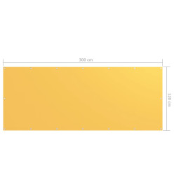 Écran de balcon Jaune 120x300 cm Tissu Oxford