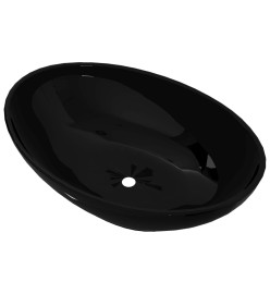 Lavabo ovale Céramique 40 x 33 cm Noir