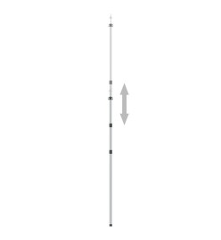 Mâts de bâche télescopiques 102-260 cm 2 pcs Aluminium