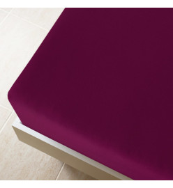 Drap-housse Jersey Bordeaux 160x200 cm Coton