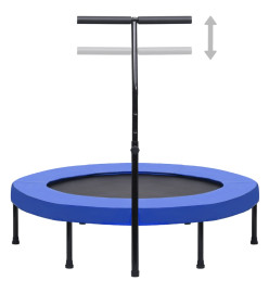 Trampoline de fitness avec poignée et coussin de sécurité 122cm