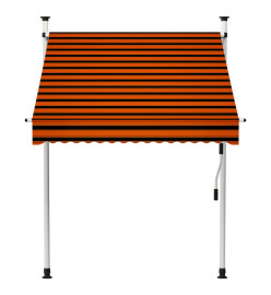 Auvent manuel rétractable 150 cm Orange et marron