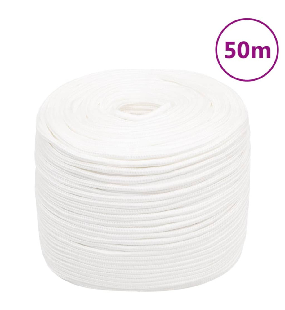 Corde de bateau Blanc complet 8 mm 50 m Polypropylène