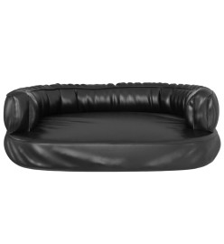 Lit pour chien ergonomique Mousse Noir 60x42 cm Similicuir