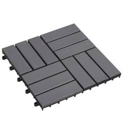 Carreaux de terrasse 20pcs Délavage gris 30x30 cm Acacia solide