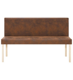 Banc 139,5 cm Marron Similicuir daim