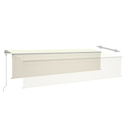 Auvent automatique rétractable avec store 6x3 m Crème