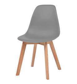 Chaises à manger lot de 2 Gris Plastique