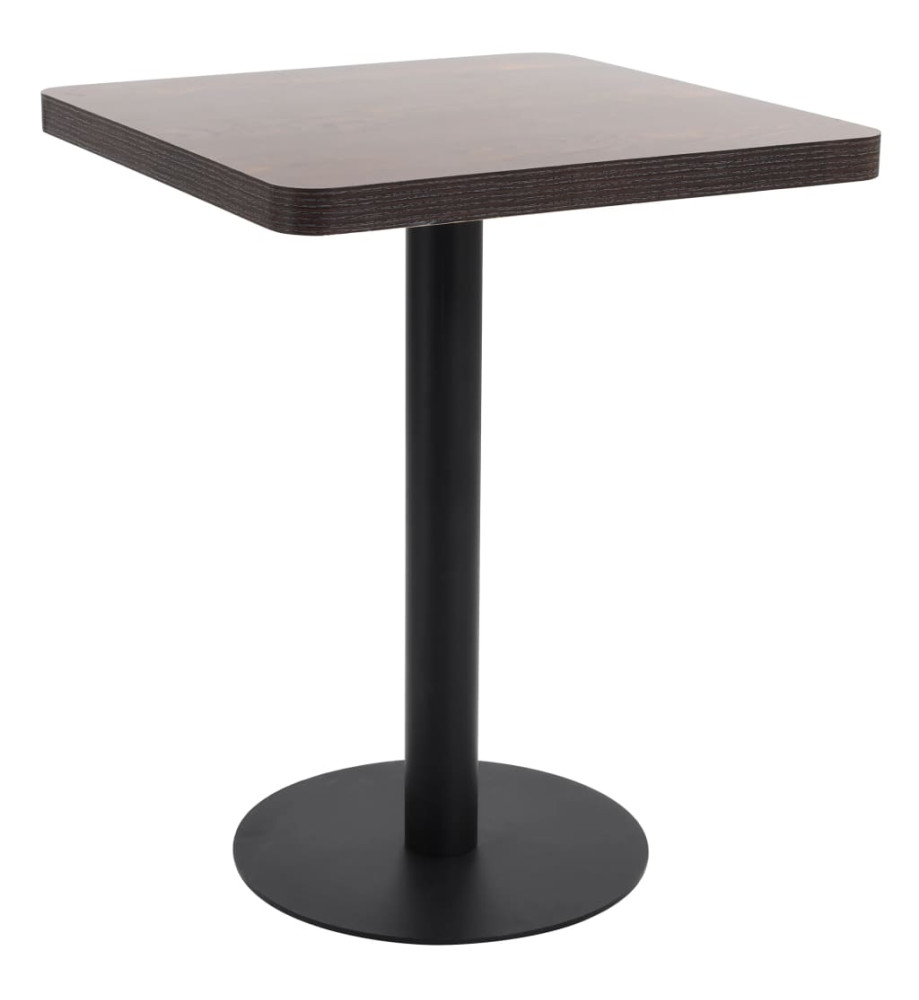 Table de bistro Marron foncé 60x60 cm MDF