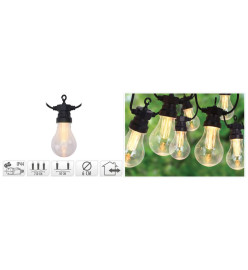 ProGarden Guirlande lumineuse de jardin 20 ampoules 3,2 V