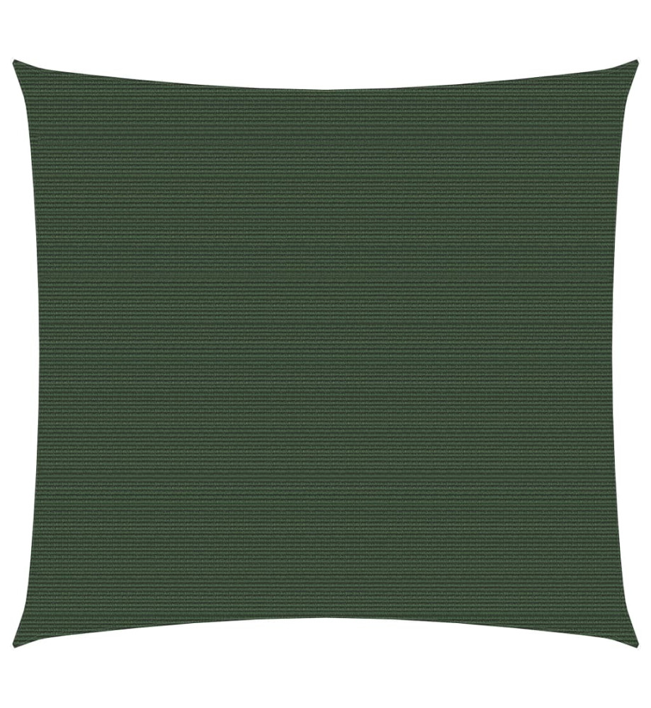 Voile d'ombrage 160 g/m² Vert foncé 3,6x3,6 m PEHD