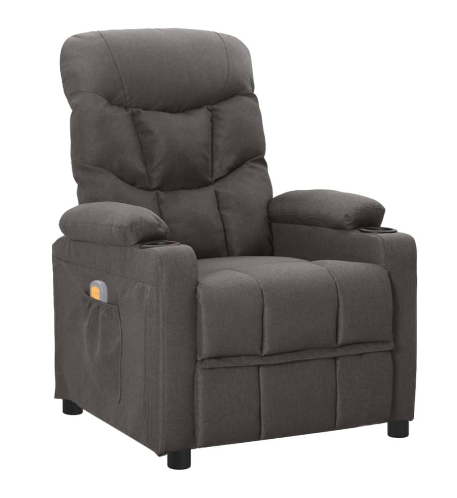 Fauteuil de massage Gris foncé Tissu