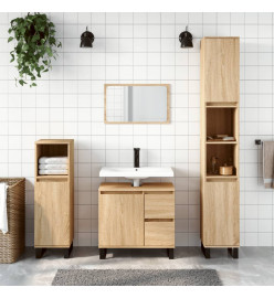 Ensemble de meubles de salle de bain 3 pcs chêne sonoma