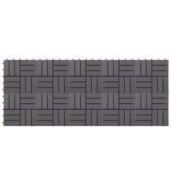 Carreaux de terrasse 10 pcs Délavage gris 30x30 cm Acacia solide